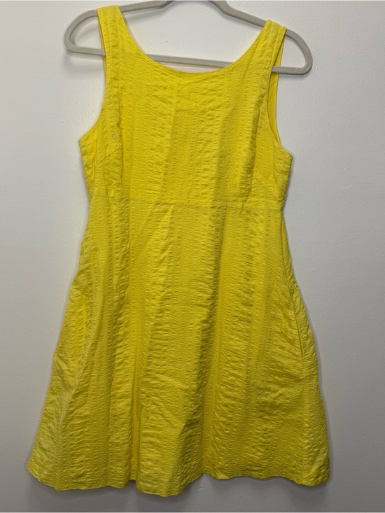 J. Crew Dresses & Skirts - J Crew Sleeveless Yellow Cotton Sleeveless Fit and Flare Dress Size 6